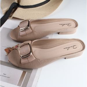 OKAIDO Sandal Mules Selop Wanita Cewek Perempuan Gaya Fashion Korea Style Nyaman Kekinian