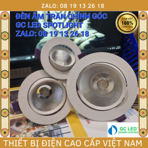 (Giá Tốt) Đèn rọi âm trần Spotlight chỉnh góc giá rẻ chiếu rọi xoay góc chiếu điểm b/h 2 năm