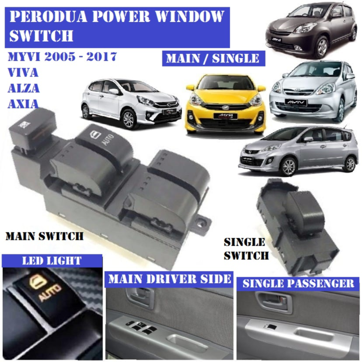 Perodua Myvi Power Window Regulator Motor Switch Myvi Power Window
