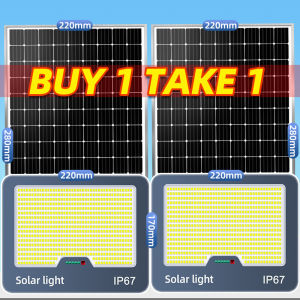 TORY ไฟโซล่าเซลล์ 1แถม1 300W 500W 1000W 2000W solar light  IP67 กันน้ำ กันฟ้าผ่า  LED ไฟ สปอตไลท์  ไฟโซล่าเซล1000wแท้ โซล่าเซลล์สว่าง