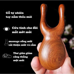 Lược Gỗ massage Đàn Hương Giúp Tóc Suôn Mượt Massage Da Đầu Mắt Mũi Thư Giãn Đả Thông Kinh Mạch