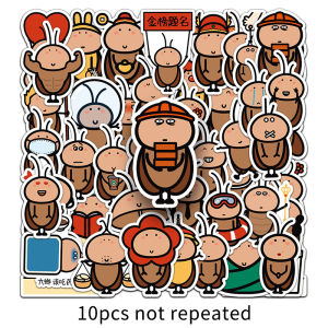 50PCS Kous Cockroach Sticker Creative Little Cockroach Doodle Cute Computer Battery Car Fishing Box Body Ear Shell Waterproof Decorative Stickers