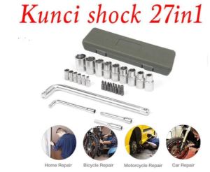 Kunci Sok / Socket Kunci Set Motor (27 Pcs) | Kunci Shock Set 27 in 1 Berkualitas dan Awet