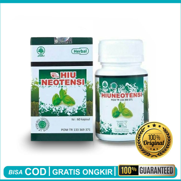 Obat Penurun Darah Tinggi[ori]NEO TENSI 60 kapsul - Penurun Tekanan Darah Tinggi - Obat Hipertensi  - Obat Herbal Darah Tinggi