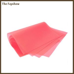 [The Fayshow] 4PCS EVA Waterproof Refrigerator Liner Mat Washable Mildew Kitchen Pad Anti-oil Cabinet Drawer Placemat Heat-insulat Fridge Mat