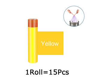 15pcs/roll Drawstring Trash Bags Home Garbage Bags Large Garbage Bin Bathroom Trash Can Bin Liners Plastic Bag Dispenser 抽绳垃圾袋