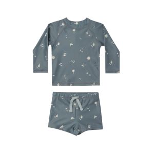 Rash Guard Boys 2-piece Swimsuit Nautical kids Swimsuit Long Sleeve UPF50+ Sun Protection