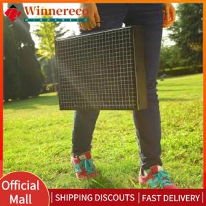 【winnereco】Stainless Steel Small Smoker BBQ Grill Lightweight Mini BBQ Tool Grill Multifunction for Outdoor Cooking Camping Picnics