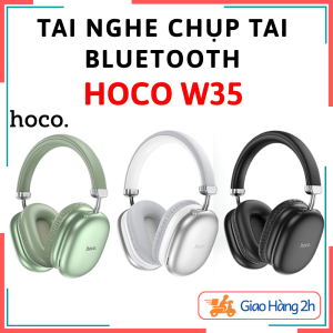 Tai Nghe Bluetooth Chụp Tai HOCO W35 Pin Trâu 40H Âm Bass Mạnh Có Mic Đàm Thoại Kết Nối Bluetooth 5.3