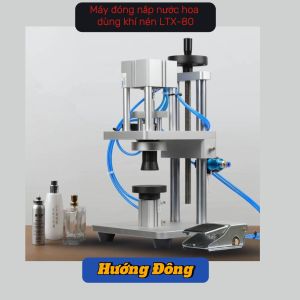 máy đóng nắp chai nước hoa máy đóng nắp chai tinh dầu máy đóng nắp chai công nghiệp dùng khí nén LTX-80