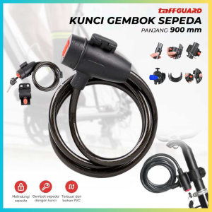 TERLARIS PENGIRIMAN CEPAT COD TaffGUARD Kunci Gembok Sepeda Anti Maling Lock/ KUNCI gembok super kuat motor sepeda anti maling pintu kecil mini tali satu set komplit / kunci gembok sepeda bagus tahan lama multifungsi