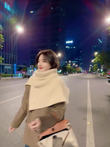 Warm Fashion Shawl Slit Turtleneck Women Winter Scarf Shoulder Wrap Thickened Solid Color Oversized Capelet Ponchos