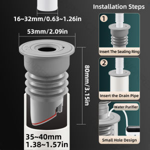 Washing Machine Drain To Prevent Reflux Floor Drain Joint Silicone 35-75mm Deodorant And Insect-proof Sealing Ring Dishwasher Sealing Cover