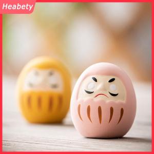 Heabety Nhật Bản gốm Daruma tượng Daruma Tumbler thủ công may mắn may mắn trang trí cảnh quan Daruma búp bê phong thủy trang trí nội thất Quà Tặng