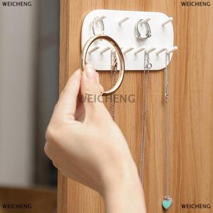 [COD] WEICHENG Multifunctional Jewelry Storage Rack Hook Wall Mounted Ring Earring Necklace Women Display Rack Key Chain Watch Storage Rack