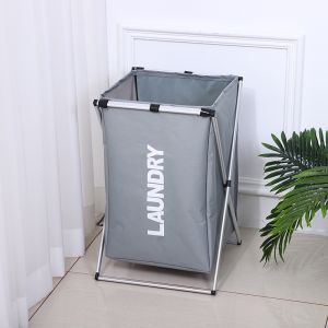 3IN1 Foldable Aluminum Frame Triple Stackable Storage Big Basket Dirty Laundry Hamper Dirty Washing Basket Bin Tote Bathroom Bedroom Sleeping Room Home House Children Clothes T-shirt Pants Socks Jacket  Bakul Simpanan Pakaian Kasut Kotor 3合1小孩玩具脏衣服可摺叠收納籃