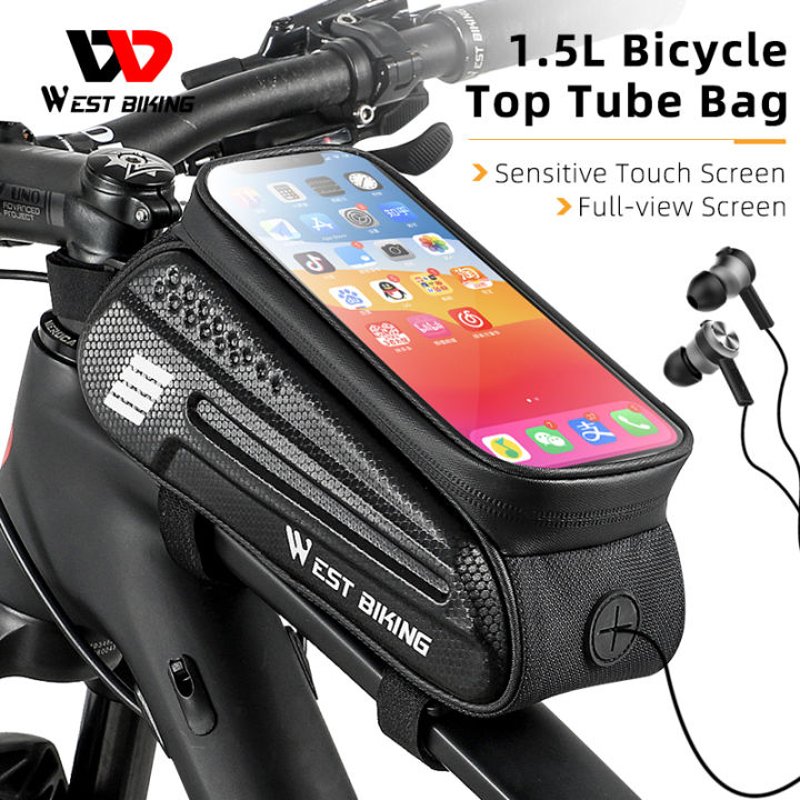 Wild Man Waterproof Bicycle Handlebar Bag Reflective Touch - Temu