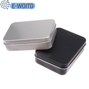 【E-WOITD】 กล่องเก็บของใช้ในครัวเรือนกล่องโลหะเคลือบดีบุกฝาปิดแบบบานพับกล่องเก็บของเปล่าขนาดเล็ก1ชิ้น