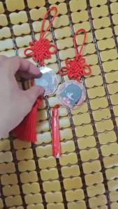 Spring Festival Festive Red Tassel Tian Guan Ci Fu Keychain Man Acrylic Chain for Pants Womans Key Chain Men Pendant Heavens Blessing Hua Cheng Xie Lian Jewelry