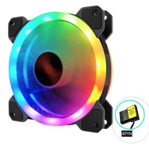 Quạt Tản Nhiệt Fan Case Led RGB Coolmoon M4 - Tự Động Đổi Màu Không Cần Hub