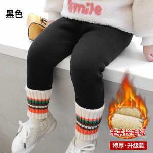 Little DR Black Leggings for Girls Fleece Winter Tight Long Pants Cotton Korean Sports Wear Baby Warm Tutu Pant Children Trousers 2022 New Princess Cartoon seluar budak perempuan