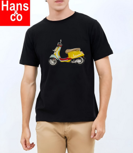 Kaos Pria 3 Dimensi Motif Vespa New Tshirt Oblong Katun 24s H0273 By Hans & Co