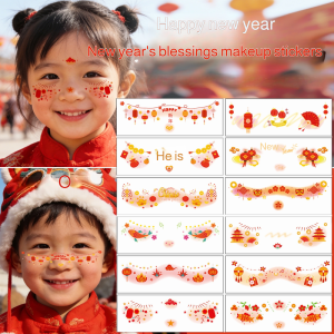 Sticker Card Beauty Stickers 12pcs Simple and Convenient Cute Parent-child Interaction Fun Home Users