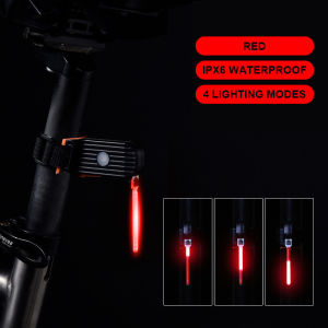 Bike Tail Light Rechargeable Waterproof Blinker Light for Bike Rear Warning Taillight Meteor Light