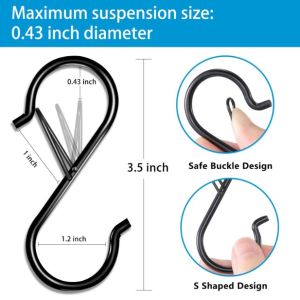 Gantungan S Hook Bahan Stainless Anti Jatuh Dengan Pengunci Aman