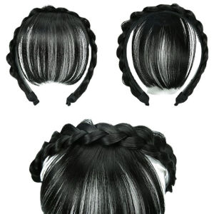 BAndo Poni / Wig Poni Rambut Palsu Model Tulang Ikan / Bando Kepang berponi SH W04