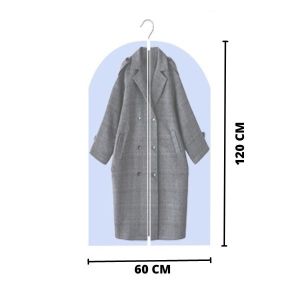 Pelindung Pakaian Gantung Anti Debu Cover Baju Transparan Gantungan Resleting Panas Matatahari