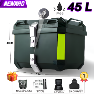 ANEXRD Top box For Motorcycle Trunk 38/40/45L Luggage storage box Large capacity Tail box Oversize