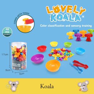 DREAMToy Anak Classification Toy with FREE Sorting Bowl (TABUNG) and 2 Tweezers Counting and Sorting Montessori Game dengan Mangkok sortir dan jepitan