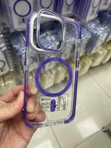 Built-in Camera Ring Stand acrylic hard Magnetic Compatible iphone case