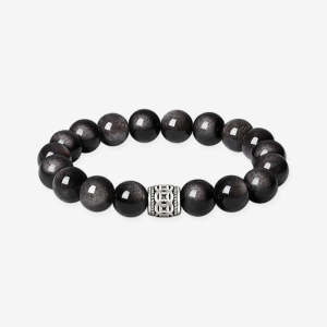 CTS S925 Silver Obsidian Blessing Charm Beaded Mens Bracelet CHOW TAI SENG 周大生 S0W900715CH S0W900716CH S0W900717CH