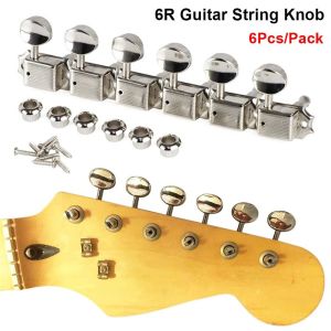 NUBE 1Set 6-Pack Guitar String Knob 6 Right 6R 6-in-Line Tuning Key Pegs Durable Retro Combination Tool Guitar Accessories