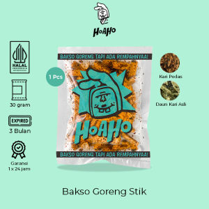 Basreng Stik Bakso Goreng HOAHO Kari Pedas 30 gram (1 pcs) / Kari / Daun Kari / Pedas / Bumbu Melimpah