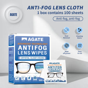 【Agate Design】100PCS Tisu Cuci Cermin Mata Lap Pembersih Cermin Mata Anti fog Wipe for glasses