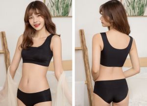 Áo Lót Nữ Chất Liệu Lụa Vải Su Thoáng Mát Không Gọng Thoải Mái Dành Cho Nữ MSS7676