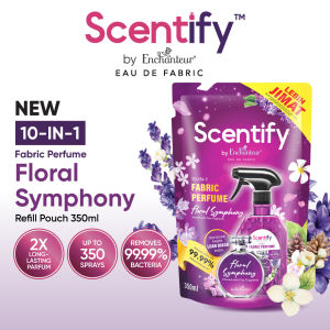 Scentify Fabric Perfume Floral Symphony Refill Pouch 350ml | Long-lasting parfum |  By Enchanteur
