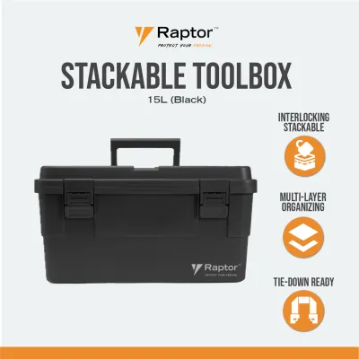Raptor Case Utility 15L Stackable Tool Box