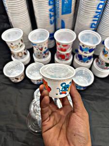 GELAS ES KRIM PLASTIK/GELAS KECIL/GELAS KECIL STARINDO GAMBAR ISI 50 PCS