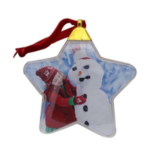TEWUB Plastic 1 pcs Home Decor DIY with Hangin Creative Shape Transparent Ball Christmas Tree Ornaments Photo Frame New Year Gifts