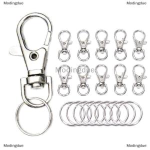 [COD] Modingdue 50Pcs Metal Swivel Lobster Clasps Clips Hook with Key Ring DIY Jewelry Craft