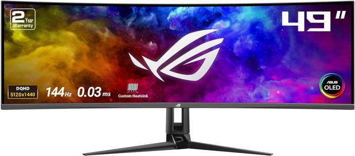 ASUS ROG Swift OLED PG49WCD 49″ 5120 x 1440 QD-OLED Panel 144Hz 0.03mG ...