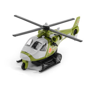 Đồ chơi máy bay trực thăng cứu hộ bằng nhựa ABS chạy đà quán tính xoay 360 độ mở được nắp capo nhiều màu sắc