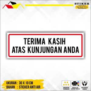 STIKER TERIMA KASIH ATAS KUNJUNGAN ANDA