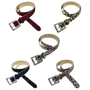 Waist Belt Carved Buckle Leopard Print Chain Costume Belt for Wrap Dress Waist Belt for Suit Skirt Jeans