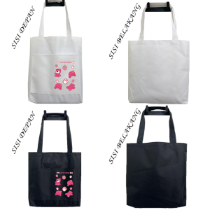 Totebag Tote Bag Saku Dua Kantong Karakter Lucu Lotso Tas Sekolah Kerja Laptop Goodie Bag Goodiebag