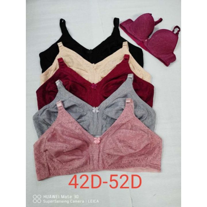 Ready Stock Plus Size bra42D-52D Women D cup bra non wired 964 Baju ...